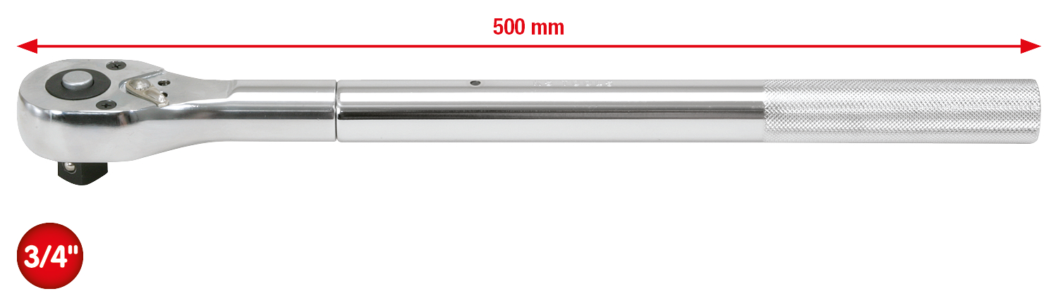 KS Tools 3/4" CHROMEplus Umschaltknarre, 24 Zahn