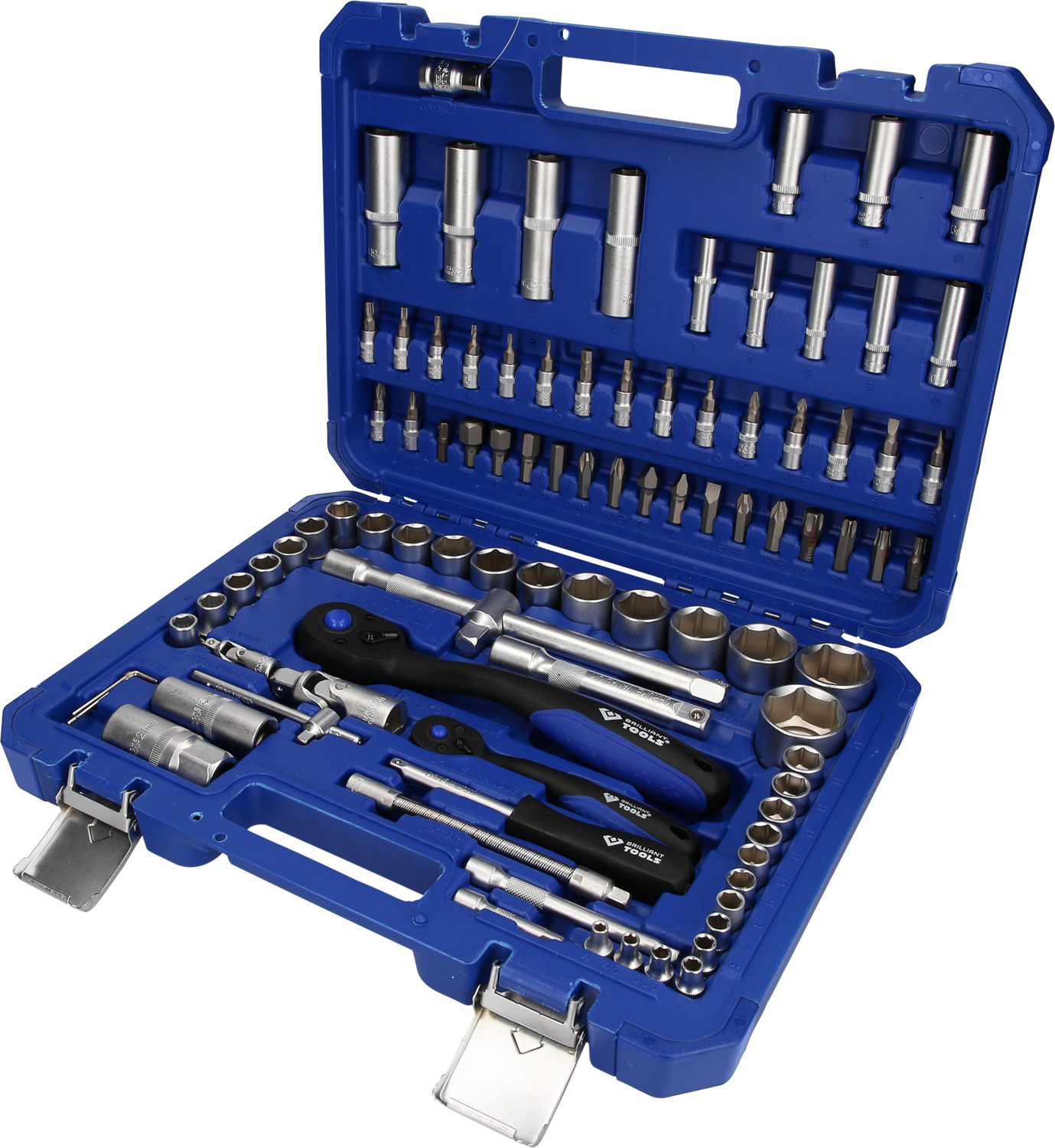 Brilliant Tools Steckschlüssel-Satz, 94-tlg, 1/4", 1/2" - BT023094