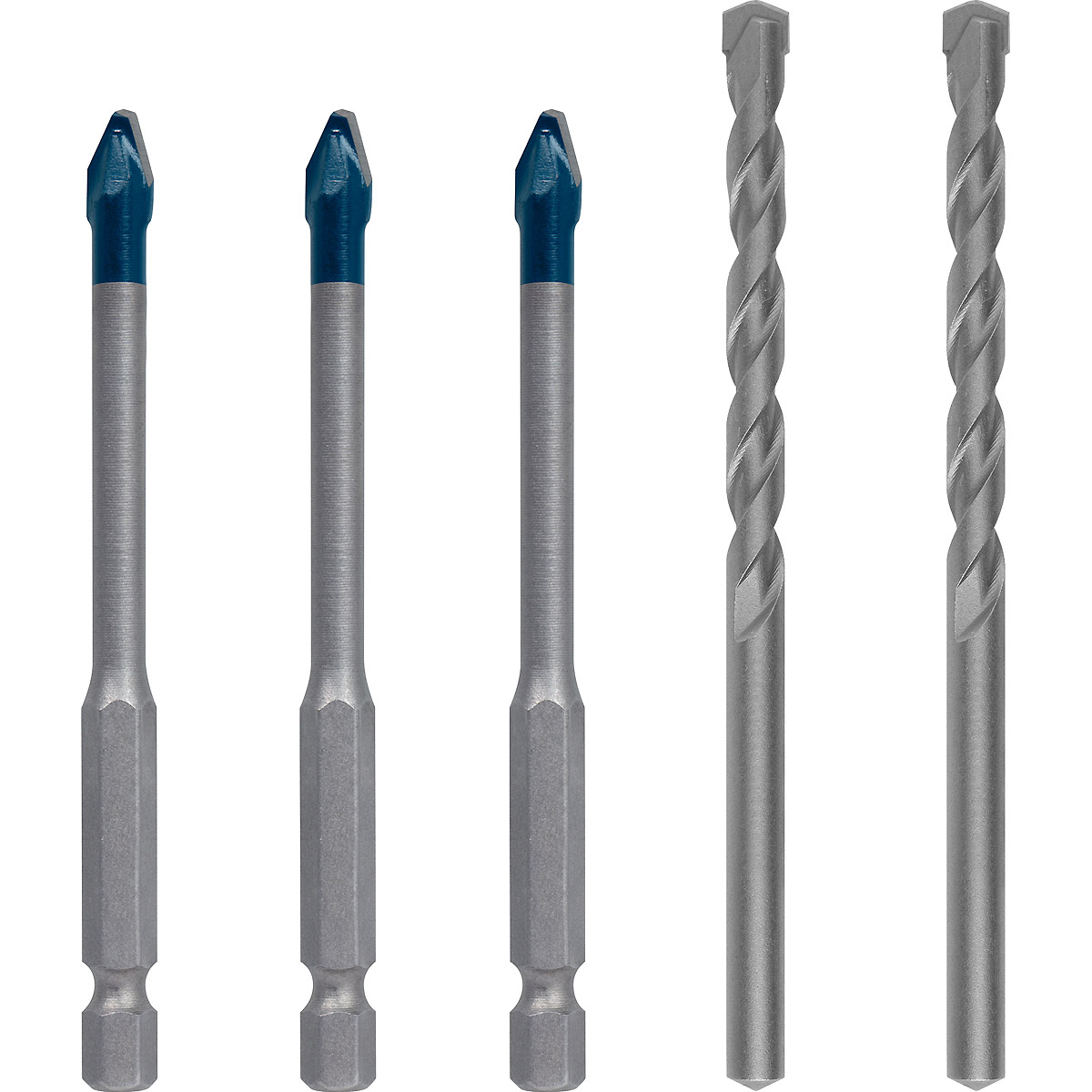 Bosch EXPERT HEX-9 HardCeramic Bohrer Mixed Set, 6 mm, 5-tlg., für Dreh- und Schlagbohrer