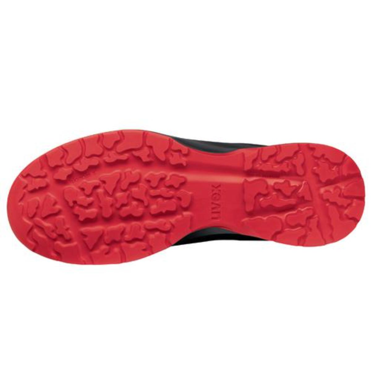 uvex 1 x-craft Sicherheitsschuh Halbschuhe S3L, schwarz/rot