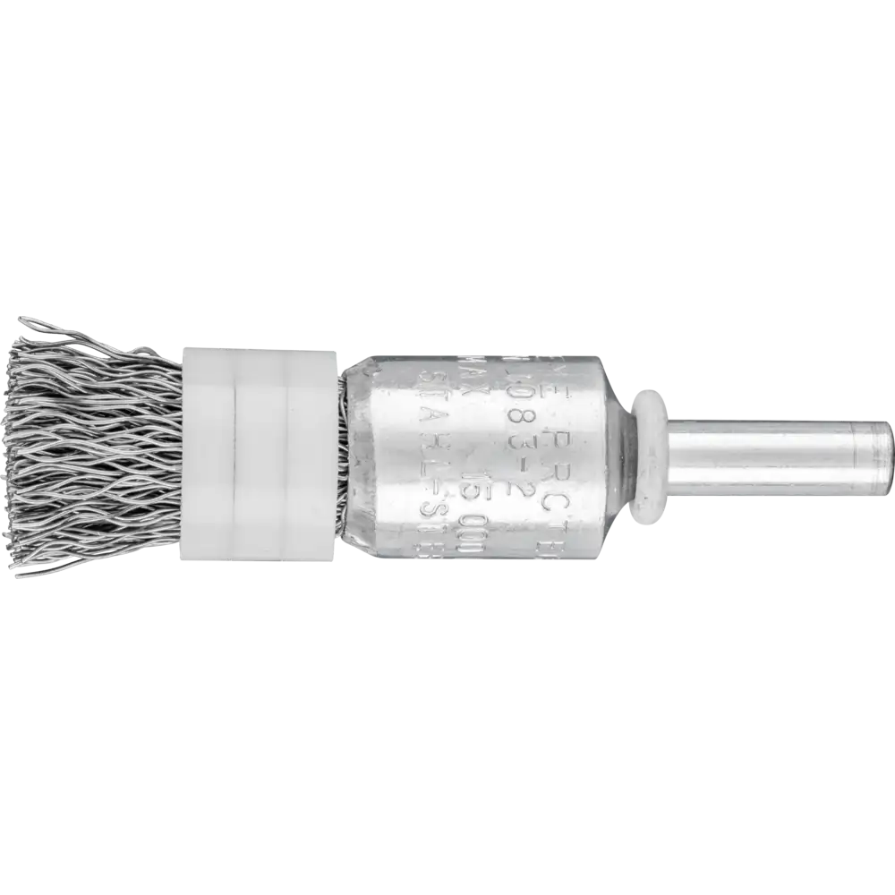 PFERD TOOLS Pinselbürste mit Stützring ungezopft PBUR 13 mm Schaft6 mm Stahl-Draht 0,35