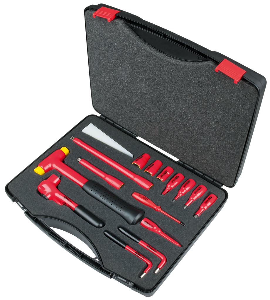 KS Tools 3/8" Steckschlüssel-Satz mit isolierten Werkzeugen, 16-tlg