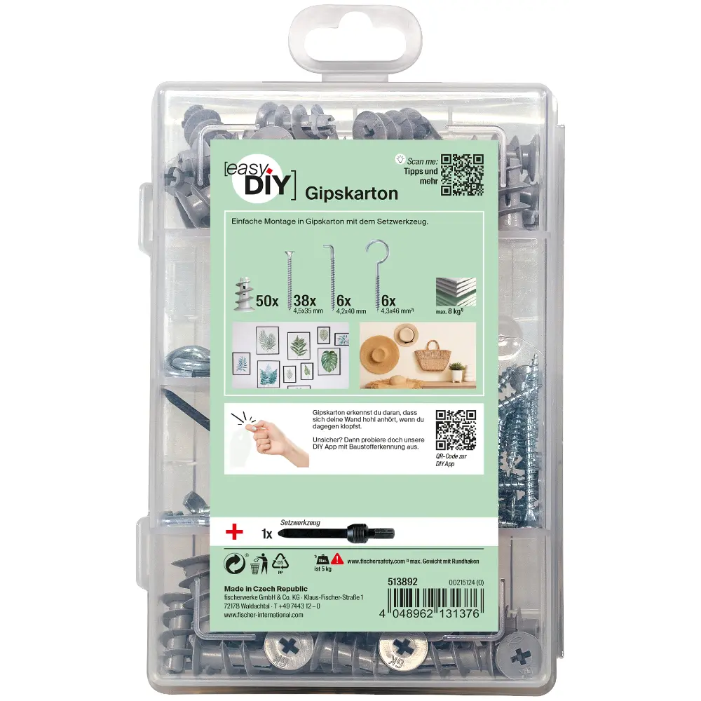 Fischer EasyDIY Box Gipskarton (101 Teile)