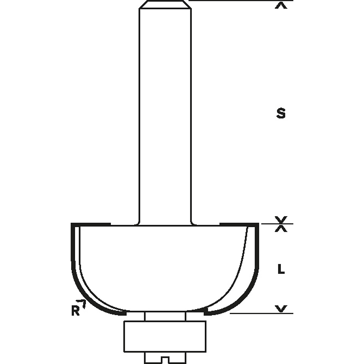 Bosch PRO Hohlkehlenfräser, Standard for Wood