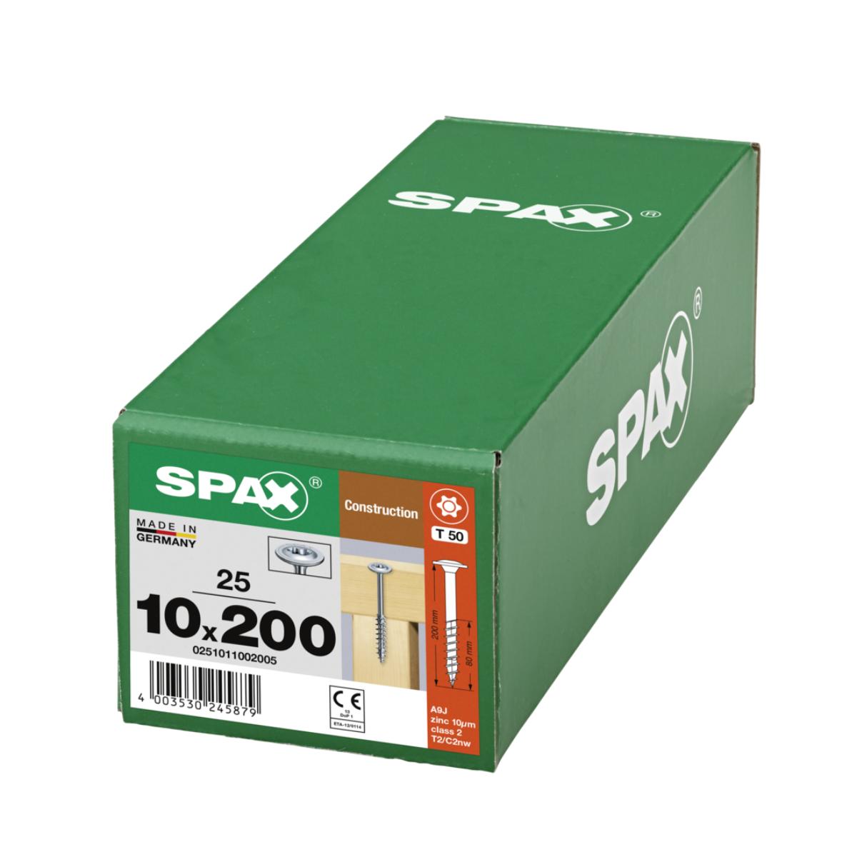 SPAX TELLERKOPF T-STAR PLUS T50 TEILGEWINDE WIROX 25 Stück