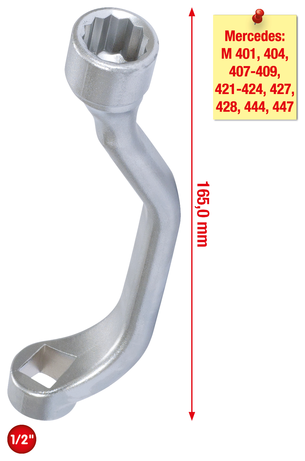 KS Tools 1/2"Zylinderkopf-Schlüssel Mercedes 12-kant SW 17