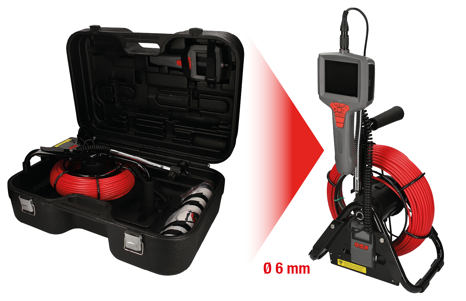 KS Tools ULTIMATEvision MASTER Videoskop-Satz, 0° auf Trommel, Ø 28,0 mm