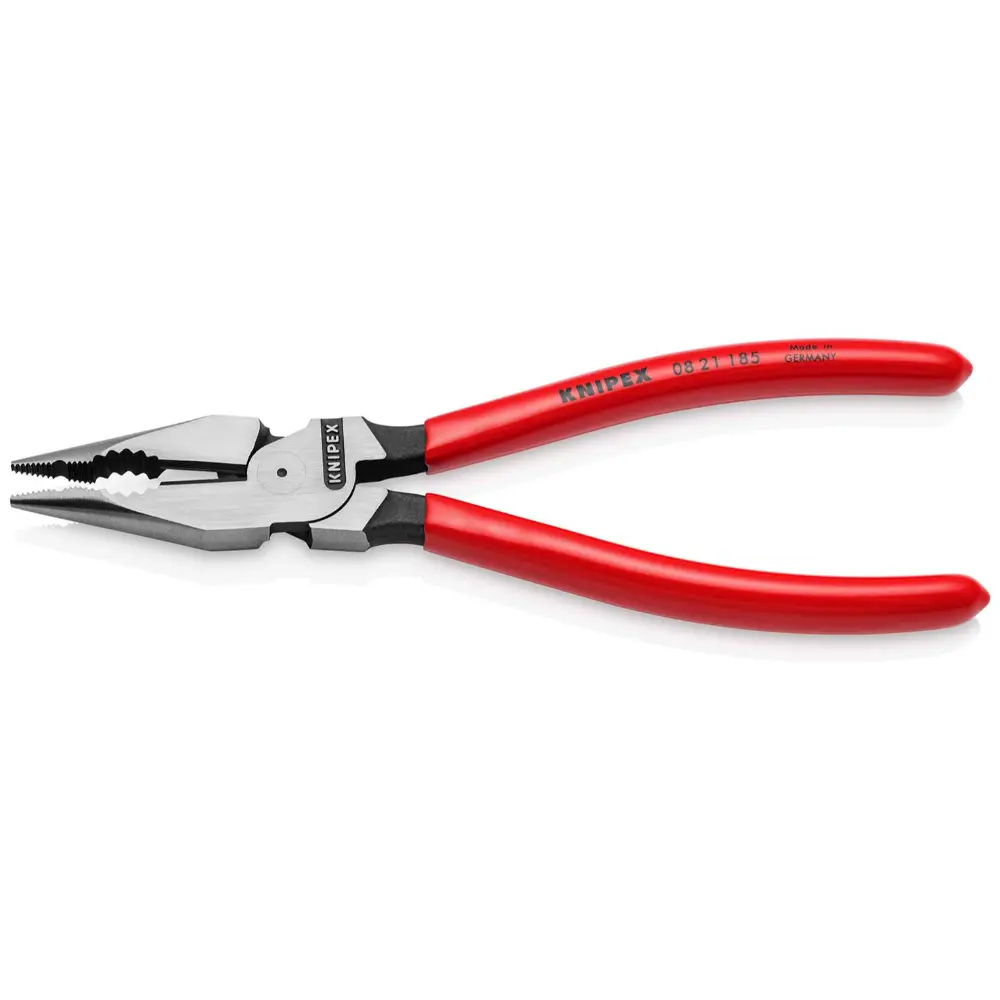KNIPEX Spitz-Kombizange mit Kunststoff überzogen schwarz atramentiert 185 mm