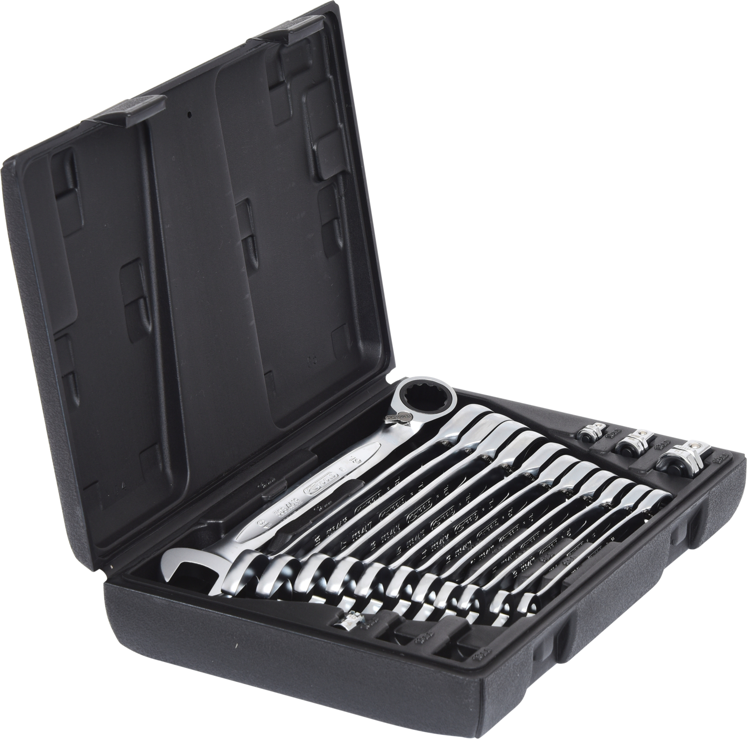 KS Tools GEARplus Ratschenringmaulschlüssel-Satz, umschaltbar,16-tlg