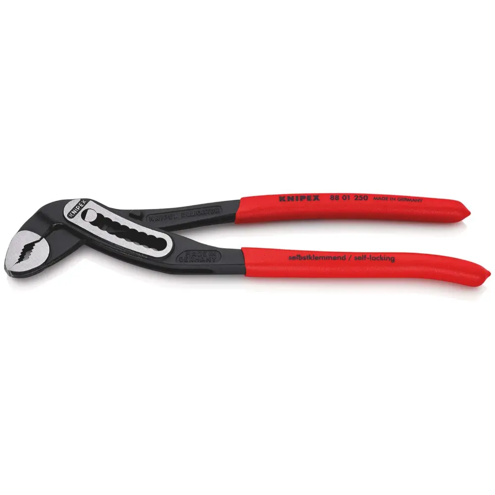 KNIPEX Alligator Wasserpumpenzange mit rutschhemmendem Kunststoff schwarz atramentiert 250 mm