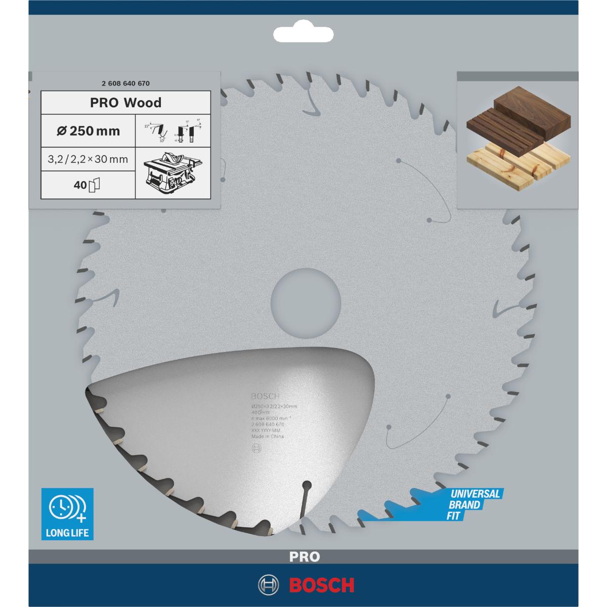 Bosch PRO Kreissägeblatt Optiline Wood