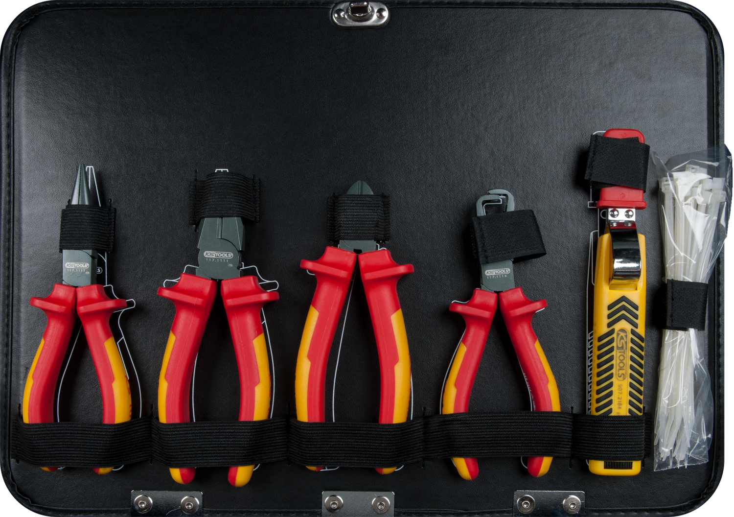 KS Tools 1/4" + 1-2 Elektriker-Werkzeugkoffer, 128-tlg