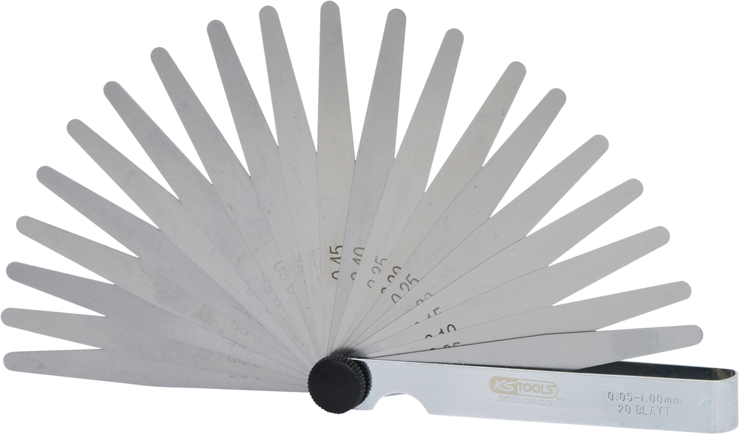 KS Tools Fühlerlehre, 20 Blatt, 0,05-1mm