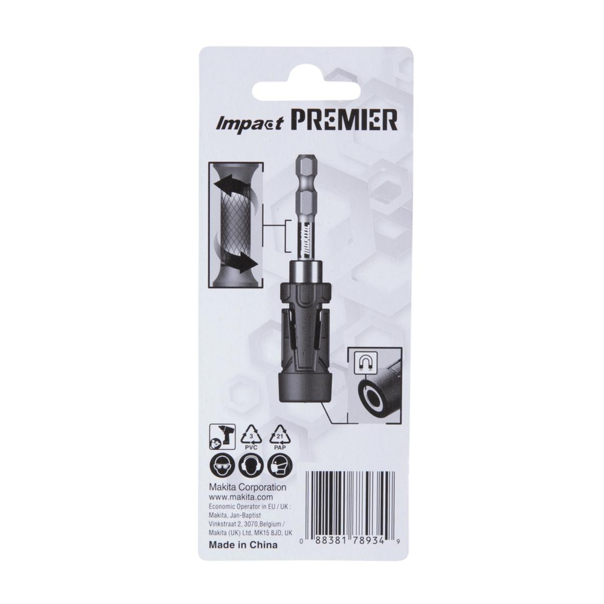 Makita Torsion Bithalter Ultra Mag Impact Premier 1 Stück - 80 mm - Ultra Mag magnetisch - E-20270
