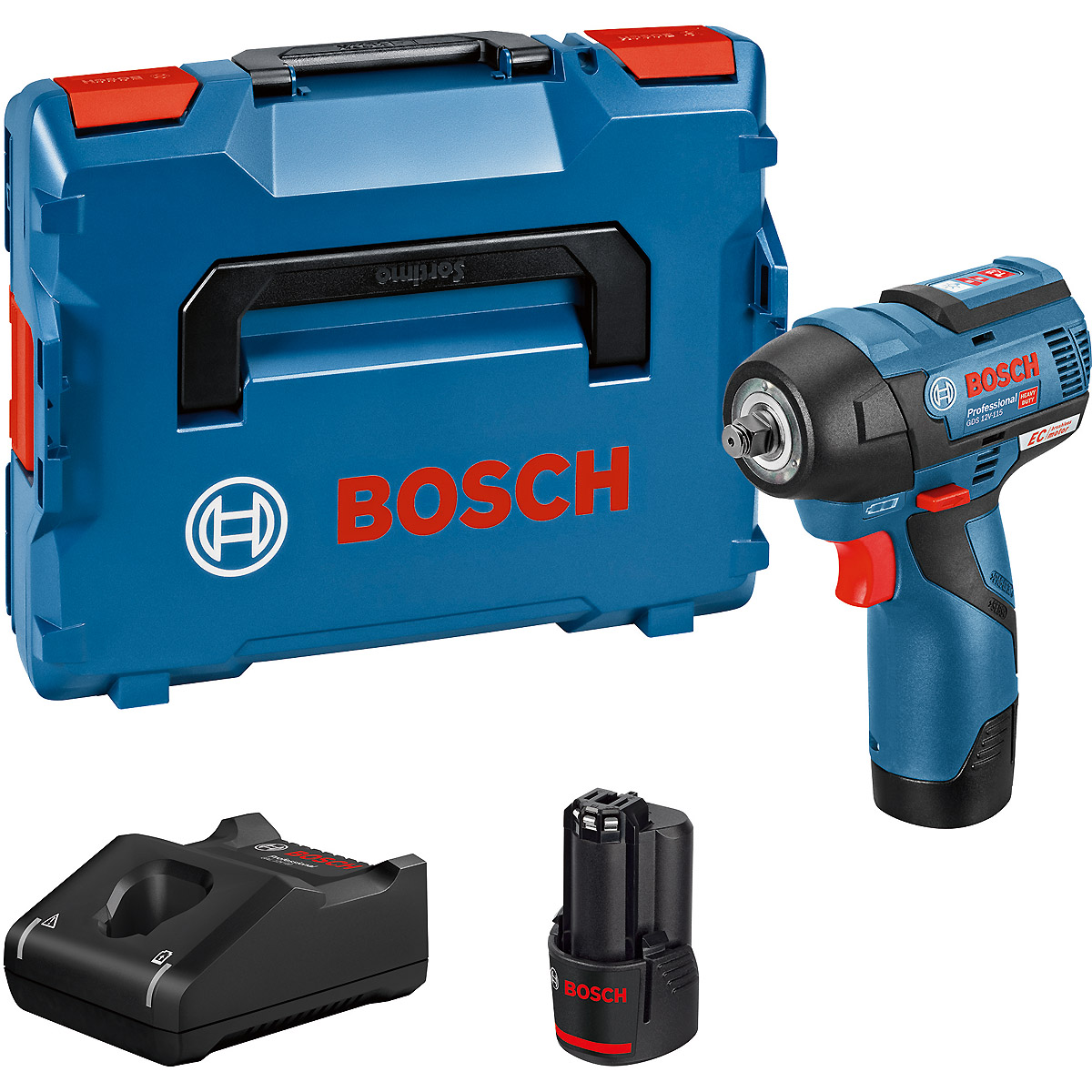 Bosch Akku-Drehschlagschrauber GDS 12V-115, mit 2 x 3.0 Ah Li-Ion Akku, L-BOXX