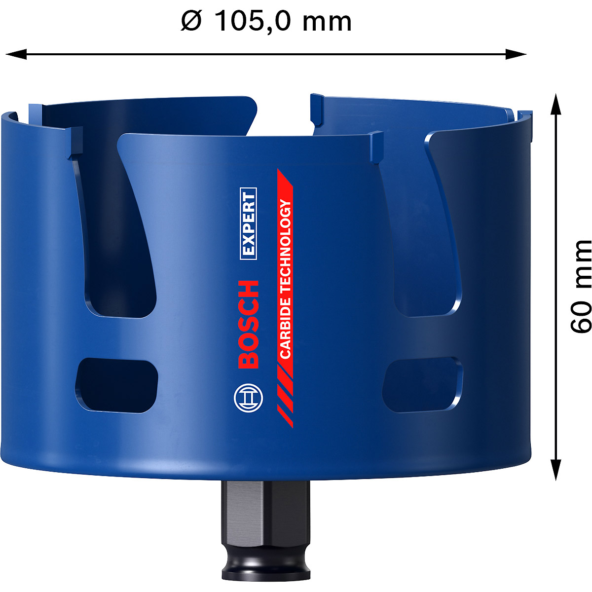 Bosch EXPERT Construction Material Lochsäge, 105 x 60 mm. Für Dreh- und Schlagbohrer