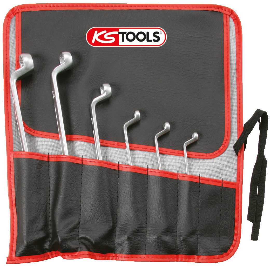KS Tools Doppel-Ringschlüssel-Satz Torx-E, gekröpft, 6-tlg