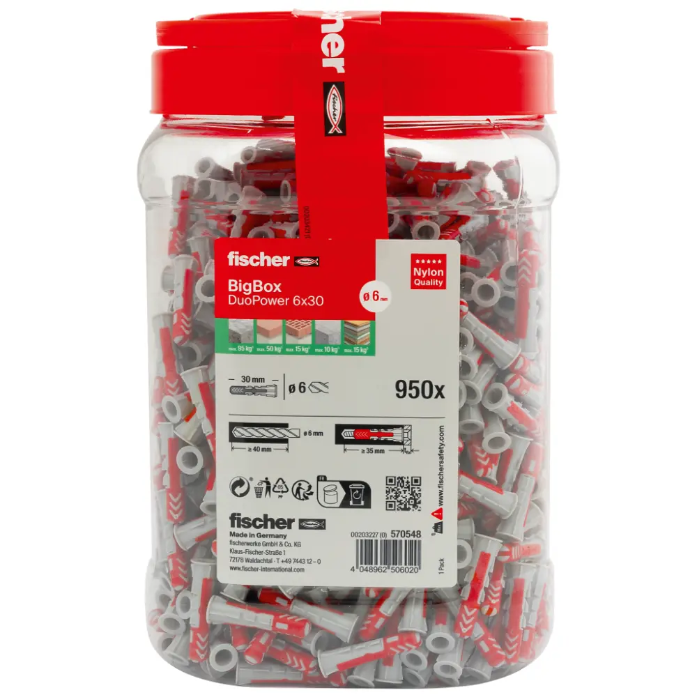 Fischer Universaldübel DuoPower 6x30 BigBox (950)
