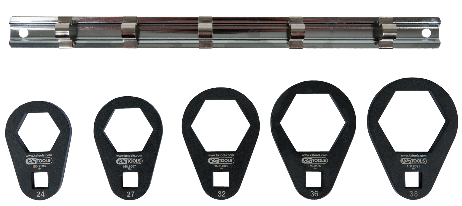 KS Tools 3-8“ Einsteck-Ringschlüssel-Satz, extra flach, 5-tlg