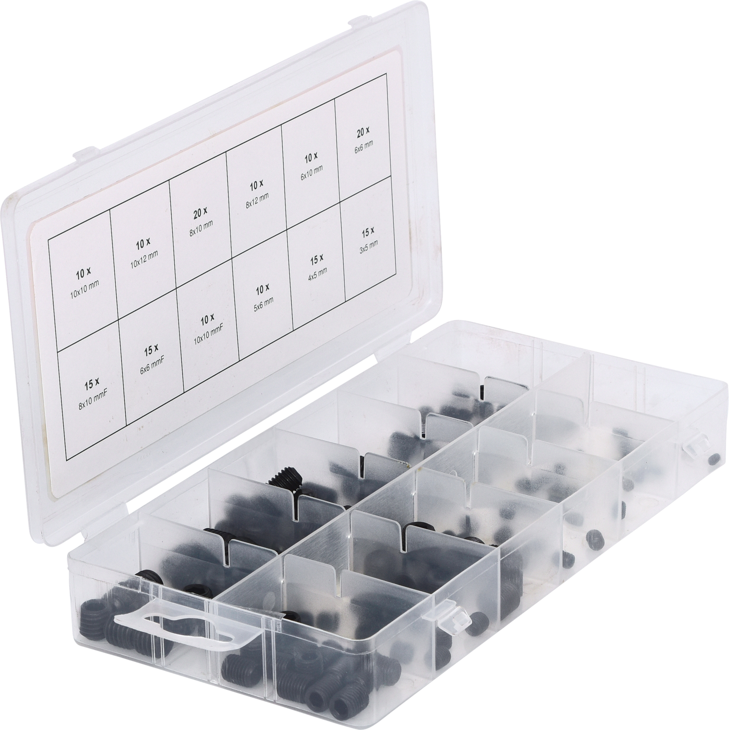 KS Tools Sortiment Madenschrauben, metrisch, 160-tlg