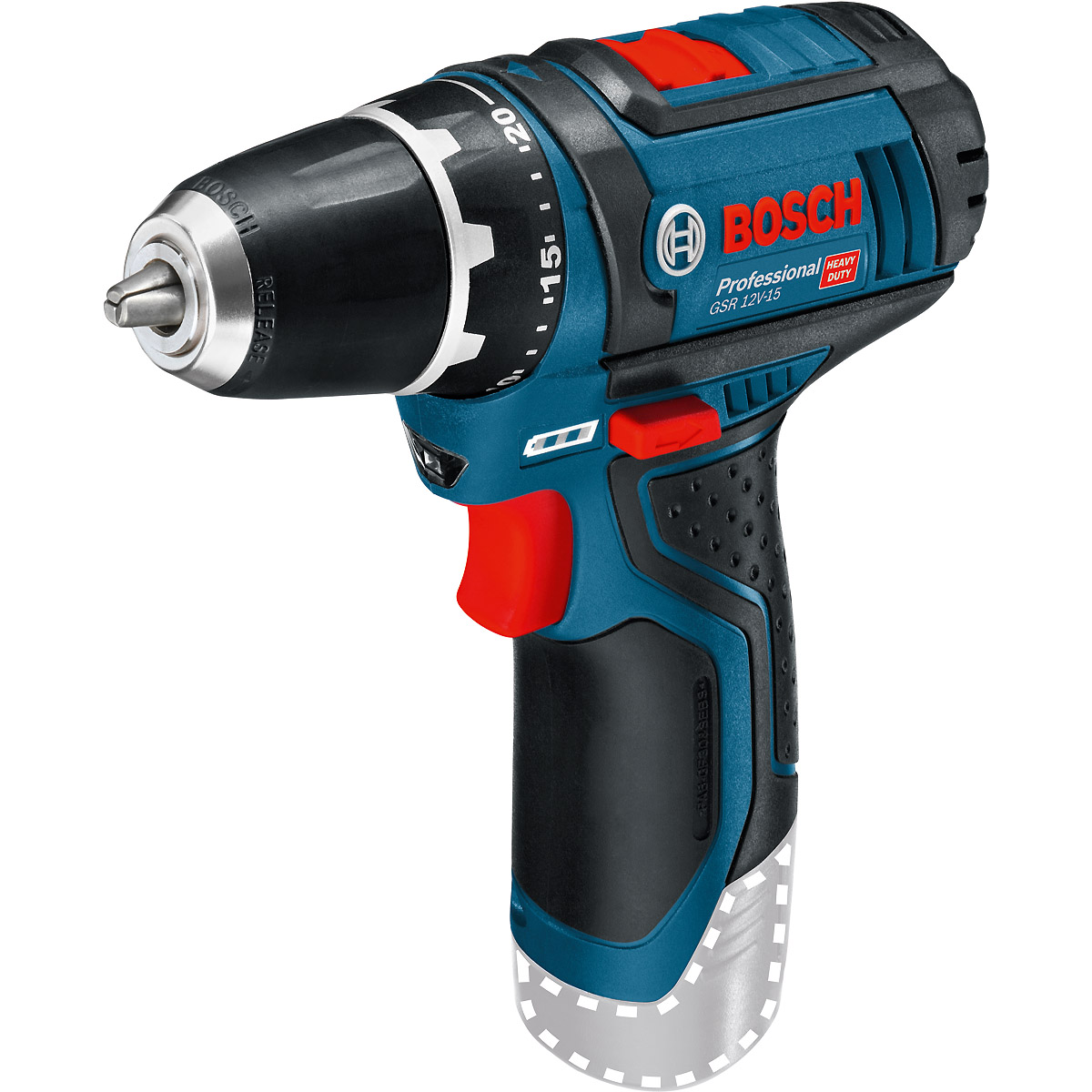 Bosch Akku-Bohrschrauber GSR 12V-15, Solo Version, im Karton