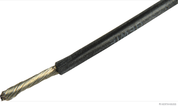 HERTH&BUSS Elektroleitung, Silikon 1,5 mm², schwarz, 5 m