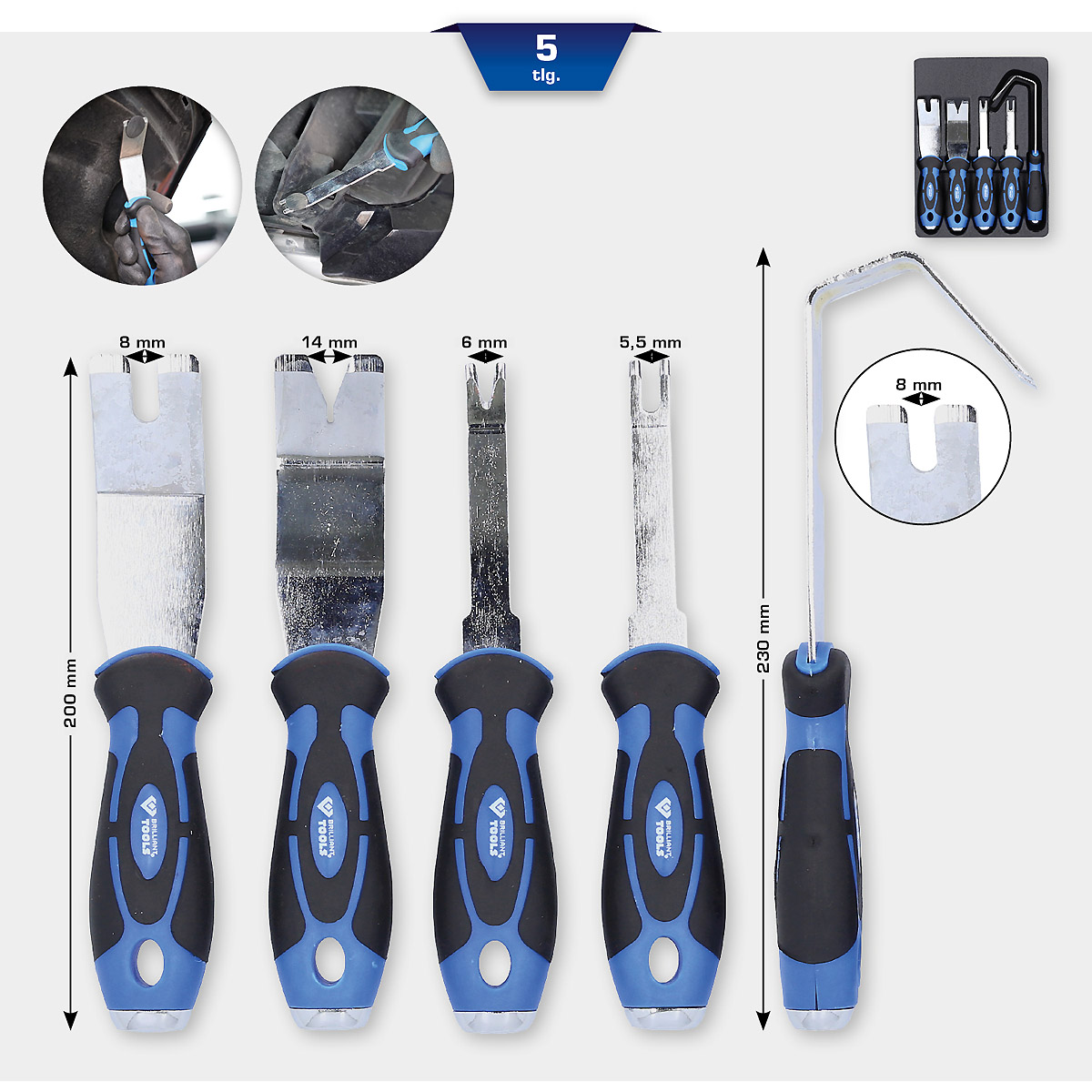 Brilliant Tools Cliplöser- und Schneidsatz, 5-tlg