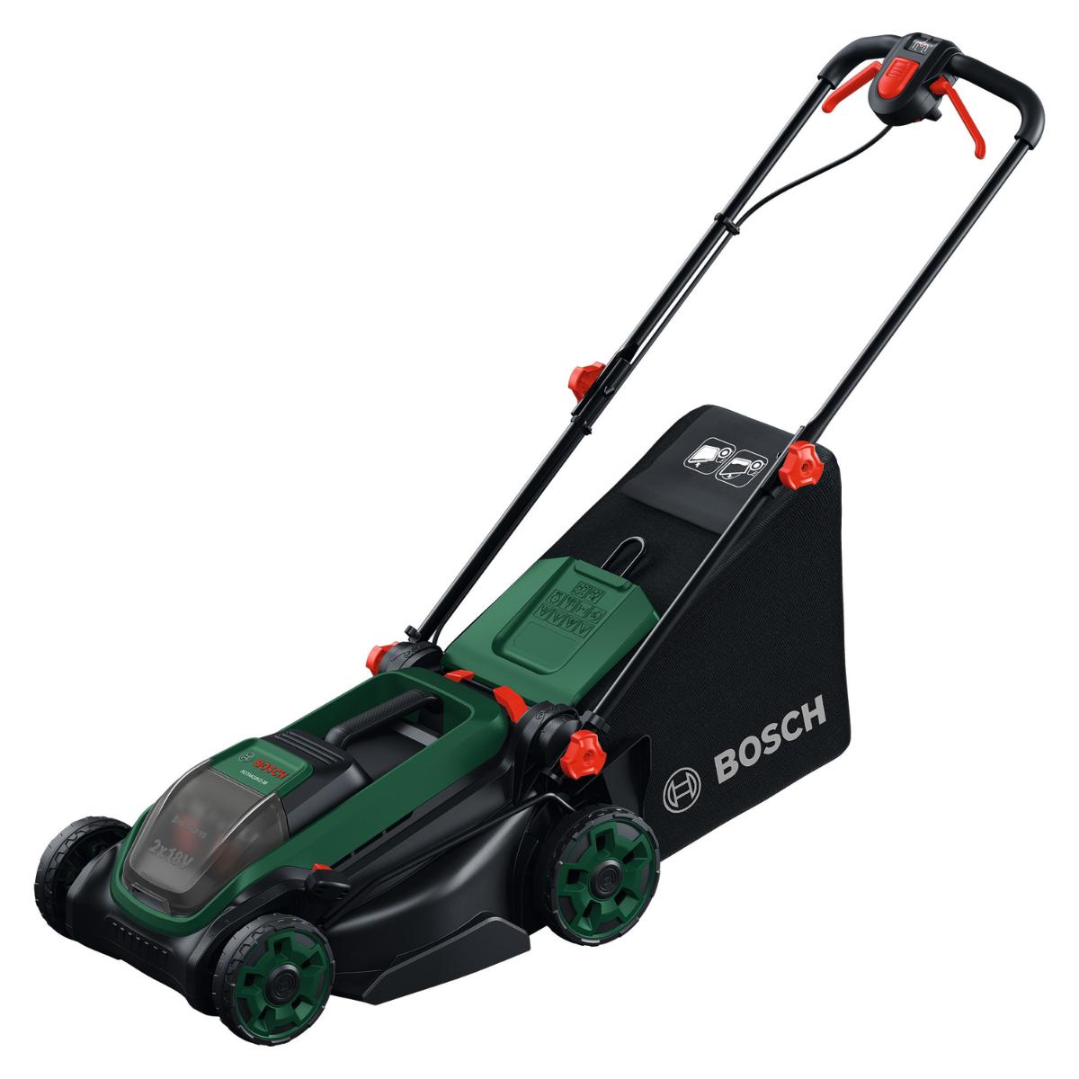 Bosch Akku-Rasenmäher ROTAK18V2-38, 2x Akku PBA 18V 4.0Ah