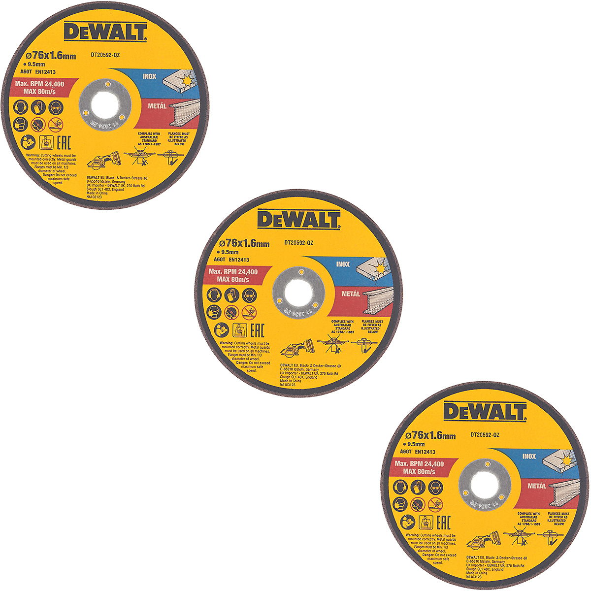 DEWALT High Performance Trennscheibe Inox/Metall ø 76mm