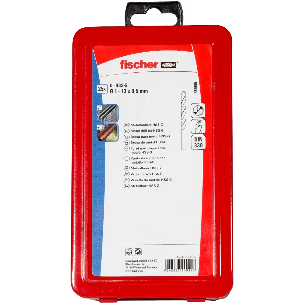 Fischer Metallbohrer D-HSS-G Set 1-13mm (25)