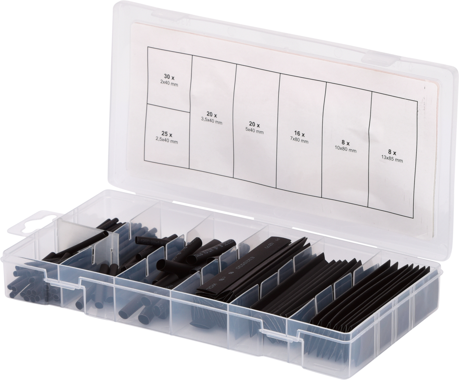 KS Tools Sortiment Schrumpfschläuche,2,0x40-13x80, 127-tlg
