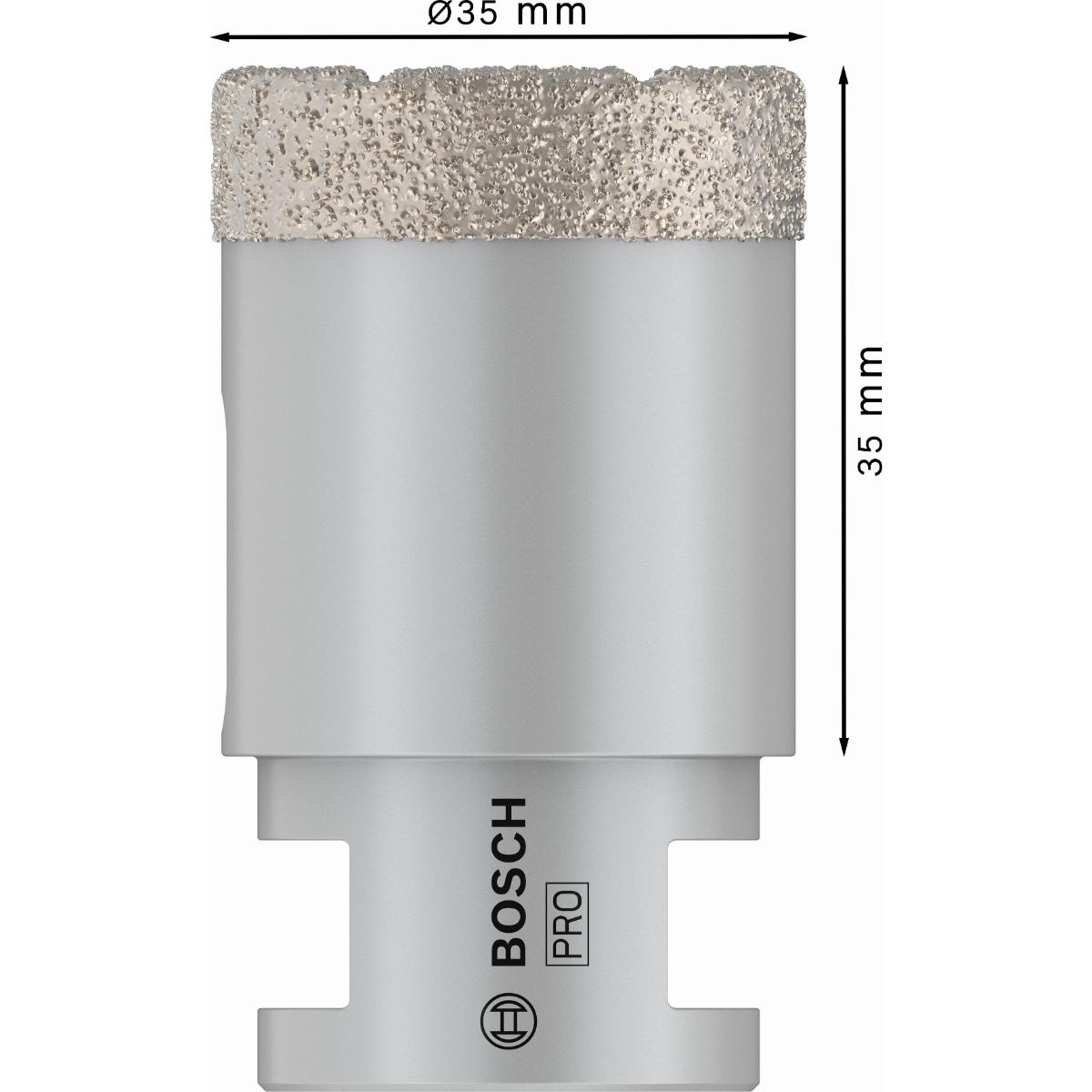 Bosch PRO Diamanttrockenbohrer Dry Speed Best for Ceramic, 35 x 35 mm
