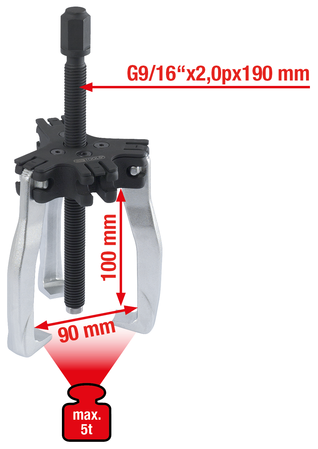 KS Tools Universal-Abzieher 2+3-armig