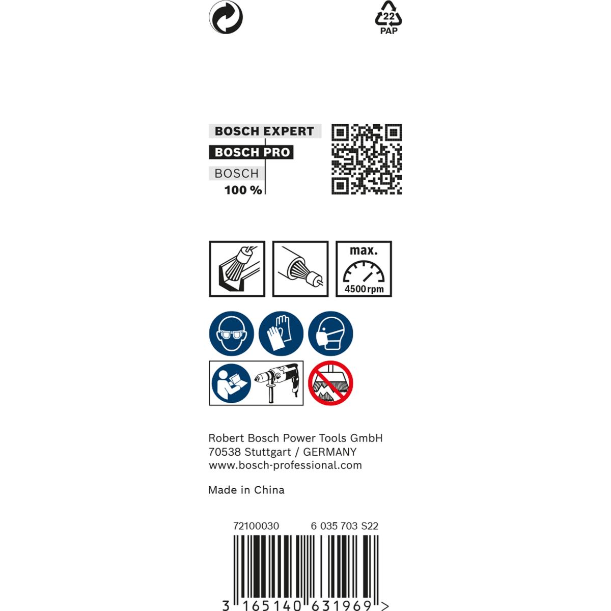 Bosch PRO Pinselbürste, gezopft, 4500 U/ min
