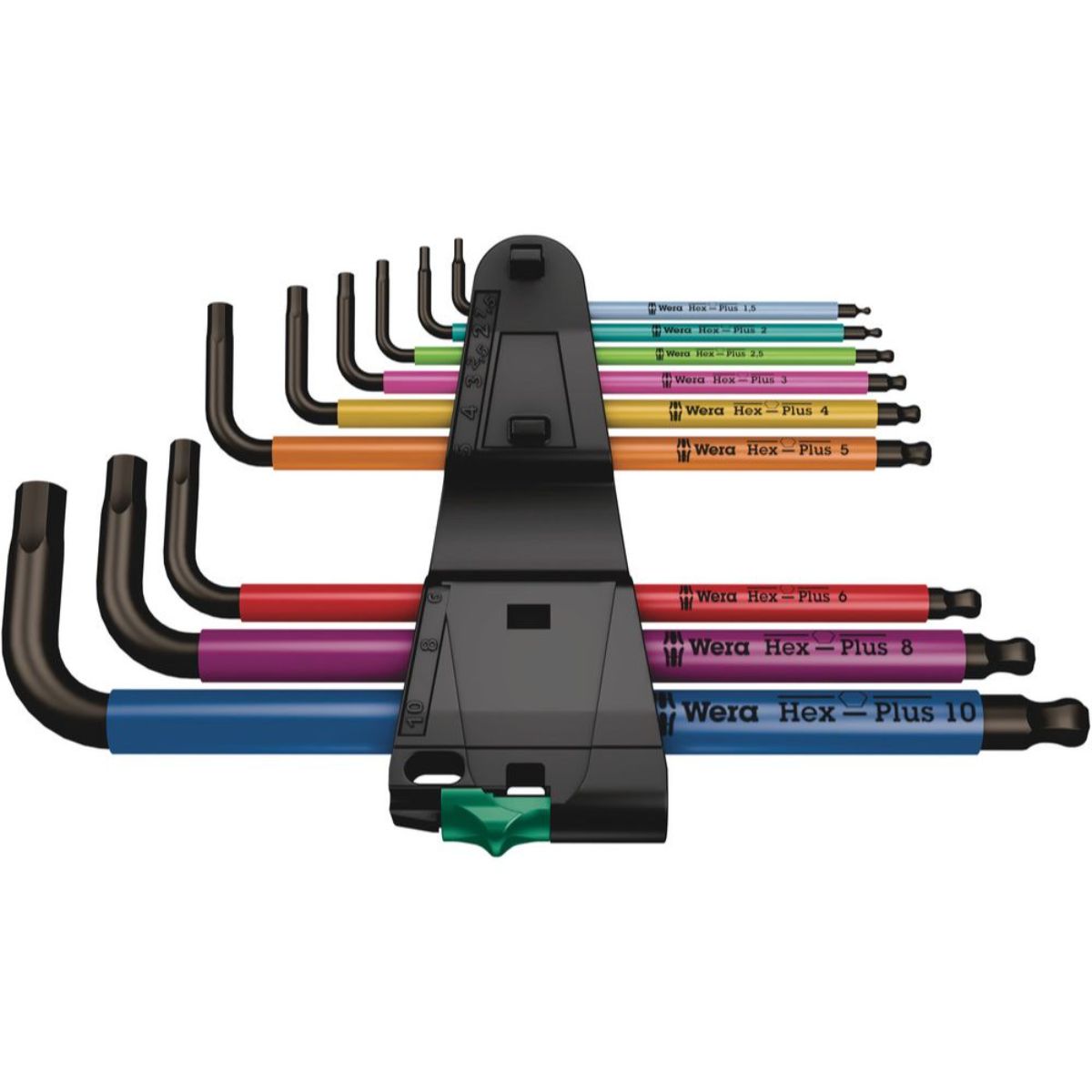 Wera 950/9 Hex-Plus Multicolour 1 Winkelschlüsselsatz, metrisch, BlackLaser, 9-teilig