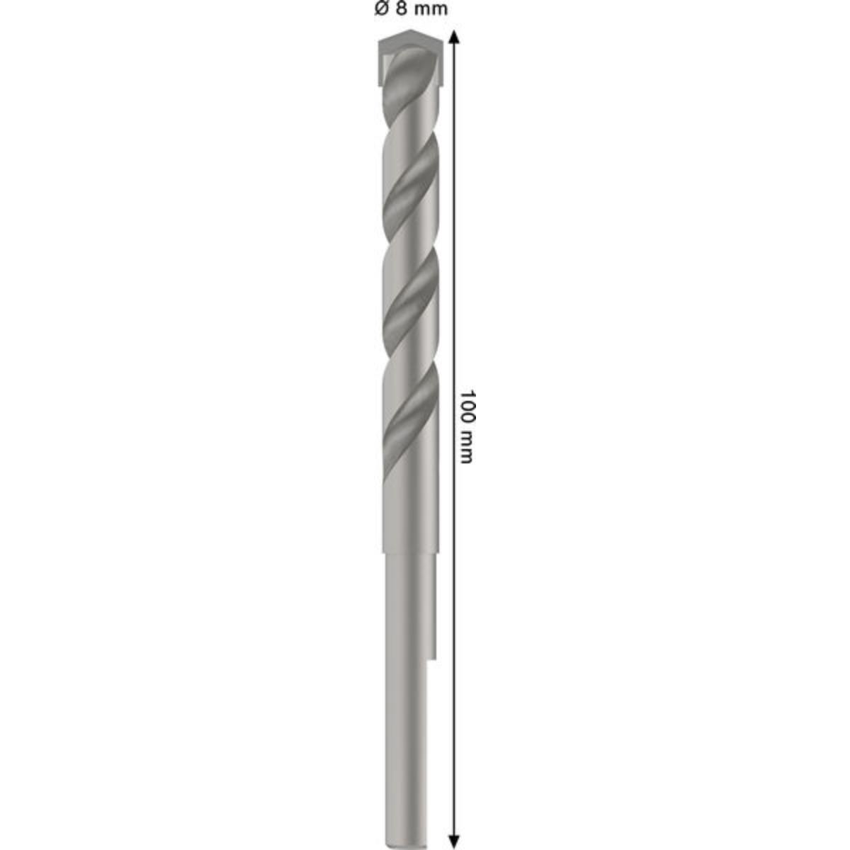 Bosch PRO Vorbohrer für PRO Construction Material Gewinde-Lochsäge, TCT, 8x60x100 mm
