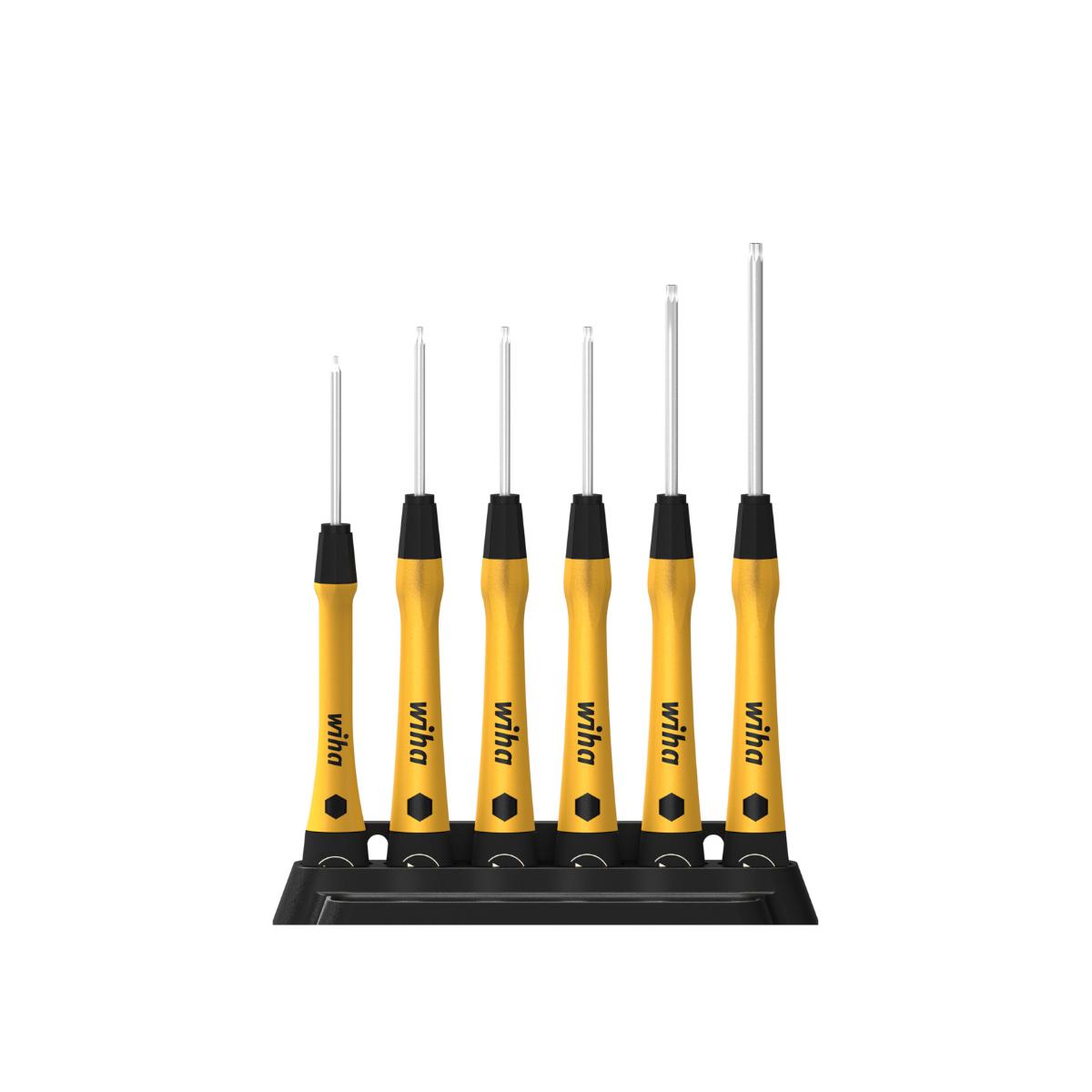 Wiha Feinschraubendreher Set PicoFinish ESD TORX 7-teilges Set mit Halter