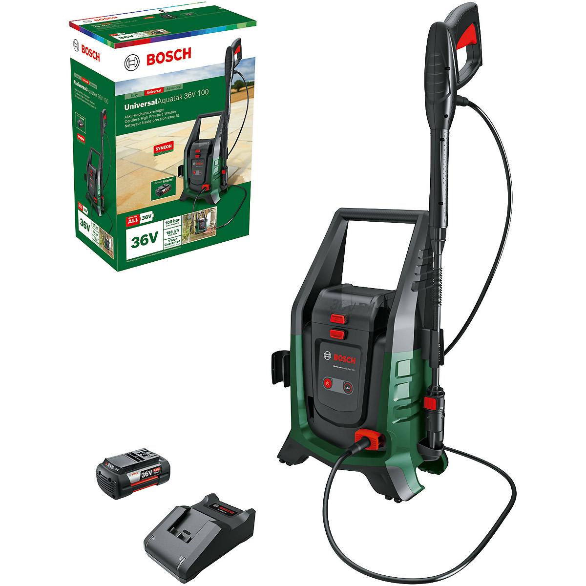 Bosch Akku-Hochdruckreiniger UniversalAquatak 36V-100, 1 x Akku 36V 4,0Ah