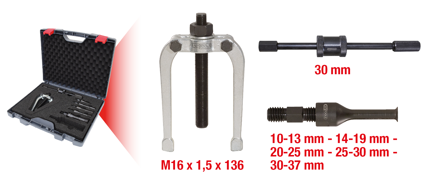 KS Tools Präzisions-Innen-Auszieher-Satz Ø 10-37mm, 7-tlg