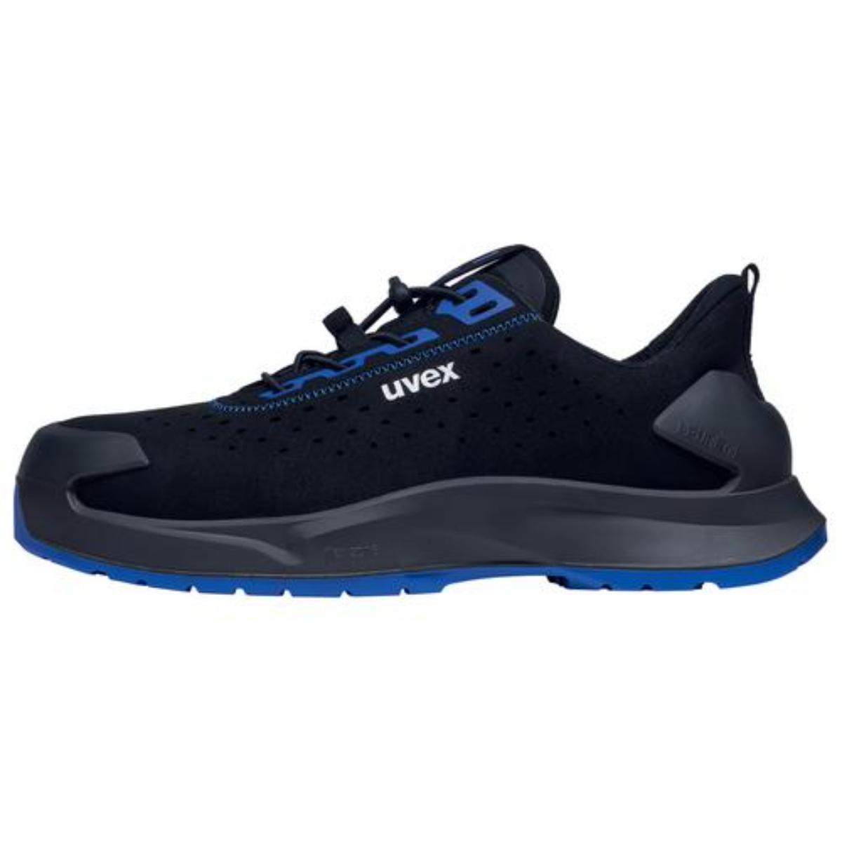 uvex 1 x-craft Sicherheitsschuh Halbschuhe S1, schwarz/blau