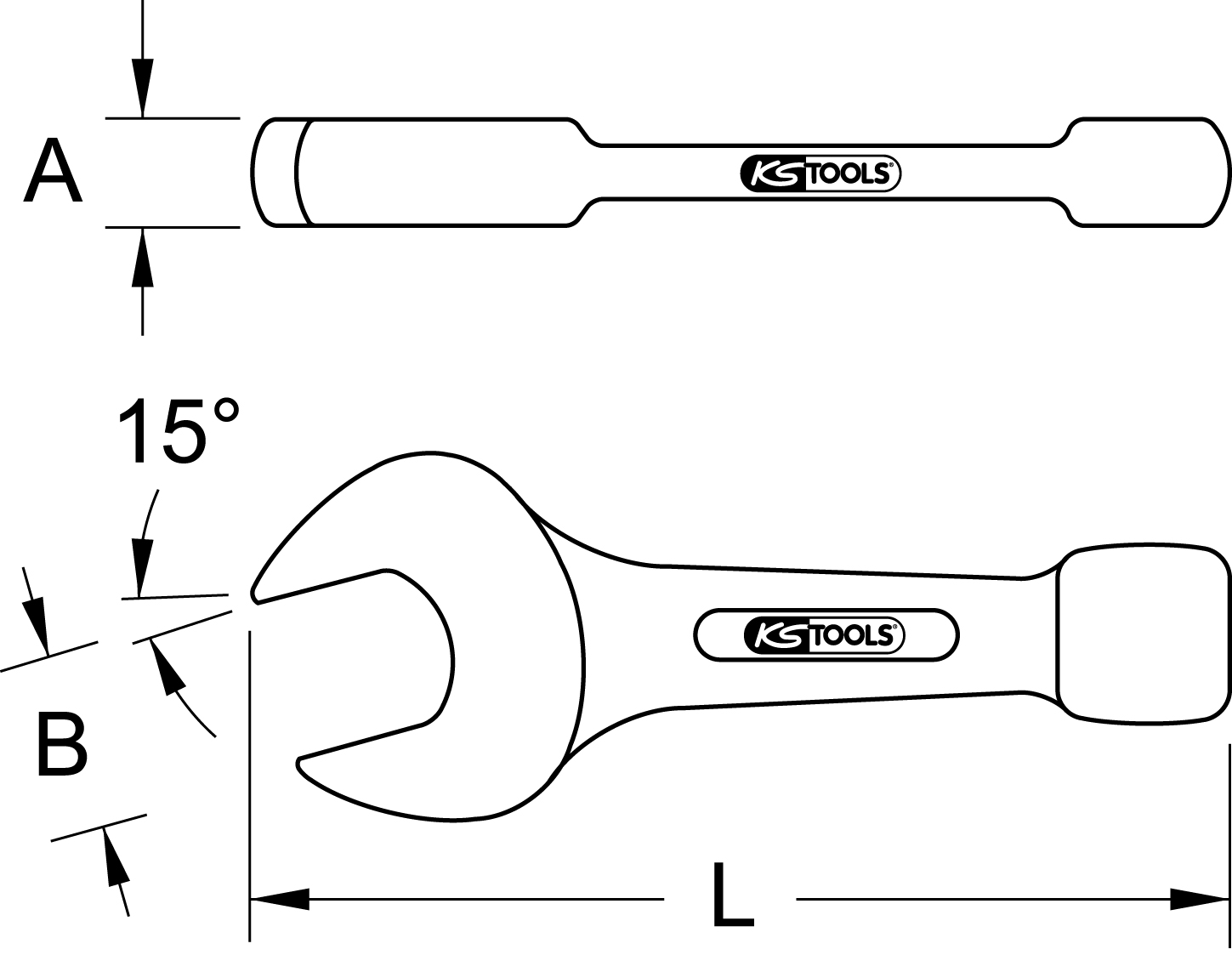 KS Tools BRONZEplus Schlag-Maulschlüssel  
