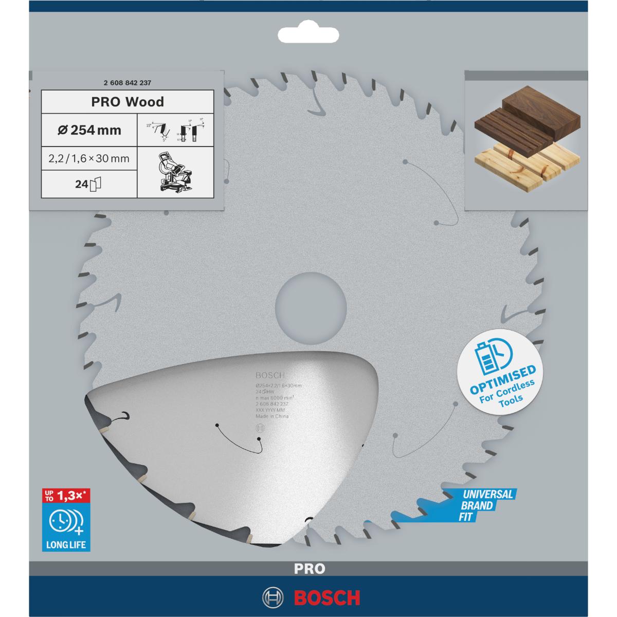 Bosch PRO Kreissägeblatt Standard for Wood, 254 x 30
