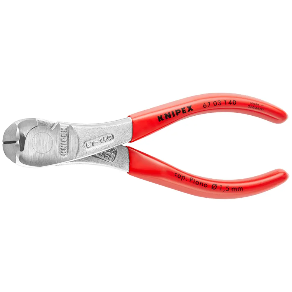 KNIPEX Kraft-Vornschneider mit Kunststoff überzogen verchromt 145 mm
