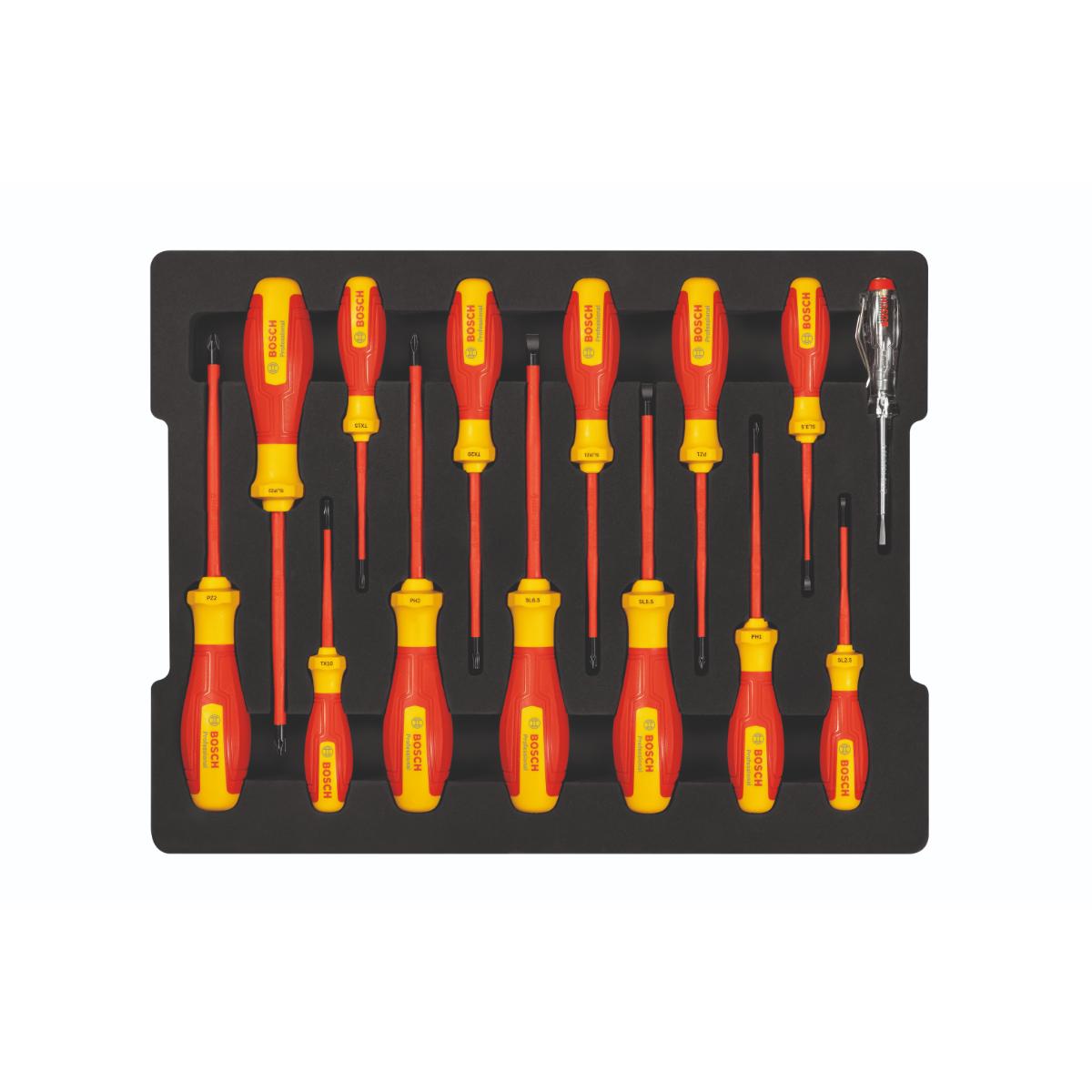 Bosch VDE Schraubendreher-Set 14-teilig gem.