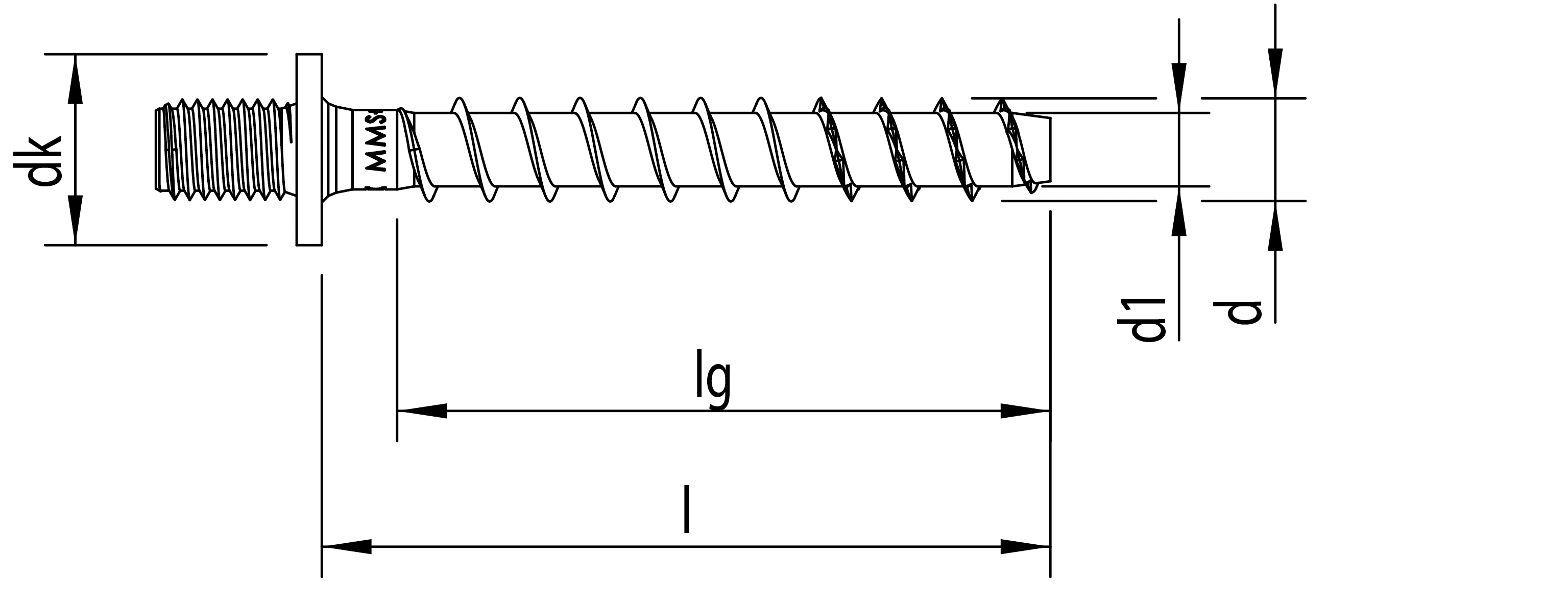 HECO MULTI-MONTI-plus V, Vorsteckanker, Sechskantkopf, A2K