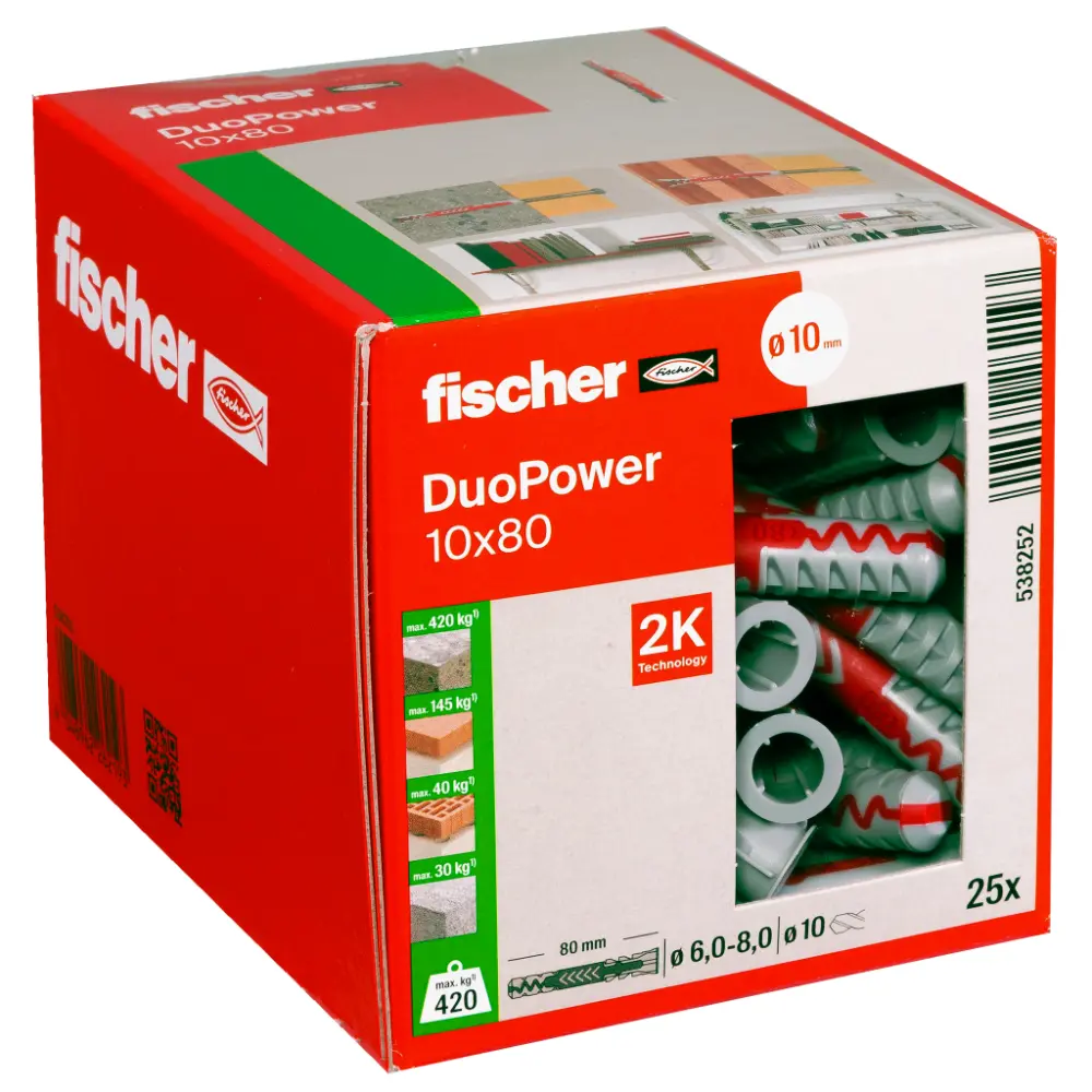 Fischer Universaldübel DuoPower 10x80