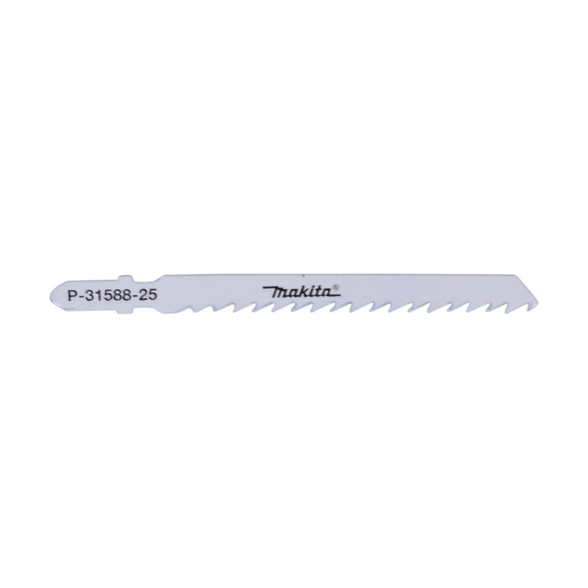 Makita Stichsägeblatt HGS14 bi Holz - 25 Stück Holz, 4 mm / 6,35 tpi, Arbeitslänge: 75 mm, 25 Stück
