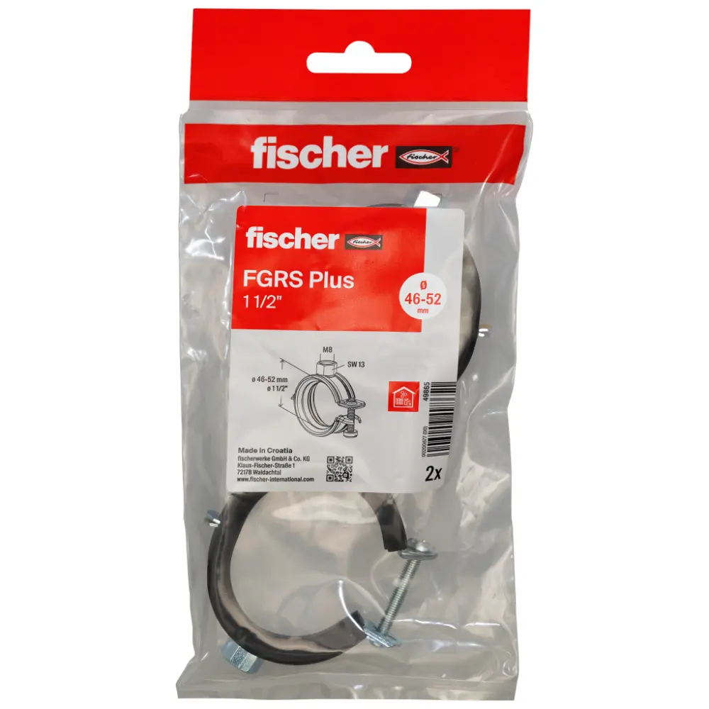 Fischer Gelenkrohrschelle FGRS Plus 1 1/2" B (2)