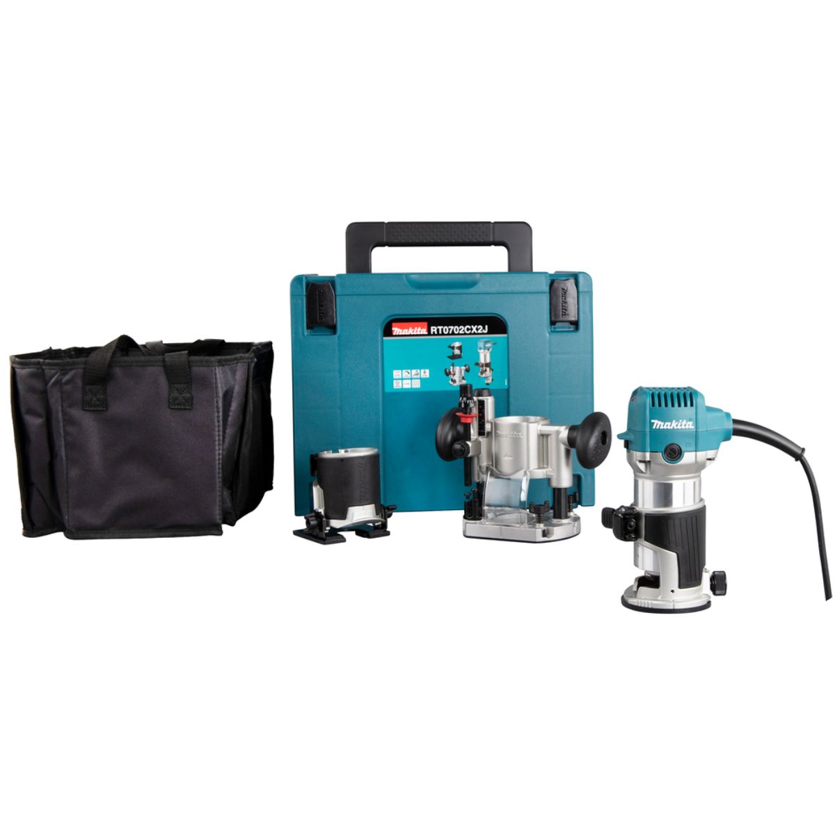 Makita Multifunktionsfräse 710 W inkl. Fräsmodule im MAKPAC RT0702CX2J