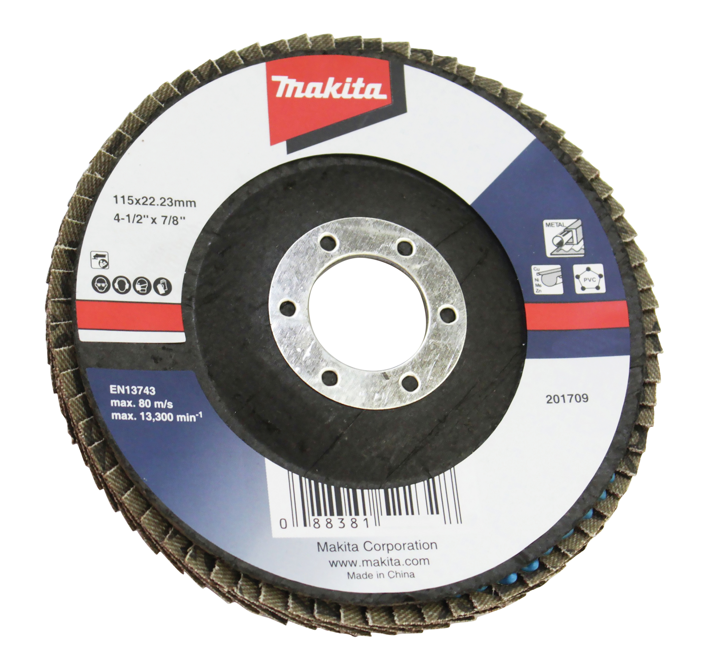 Makita Fächerschleifscheibe 115mm A120 - D-63460